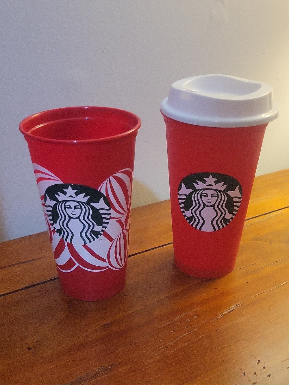 Starbucks Red Holiday Reusable Tumblers with White Logo